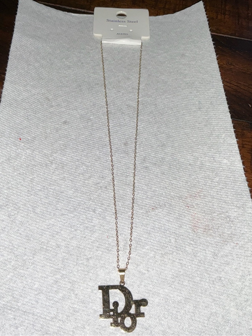 Women’s Letter 'D' Pendant Necklace in Silver